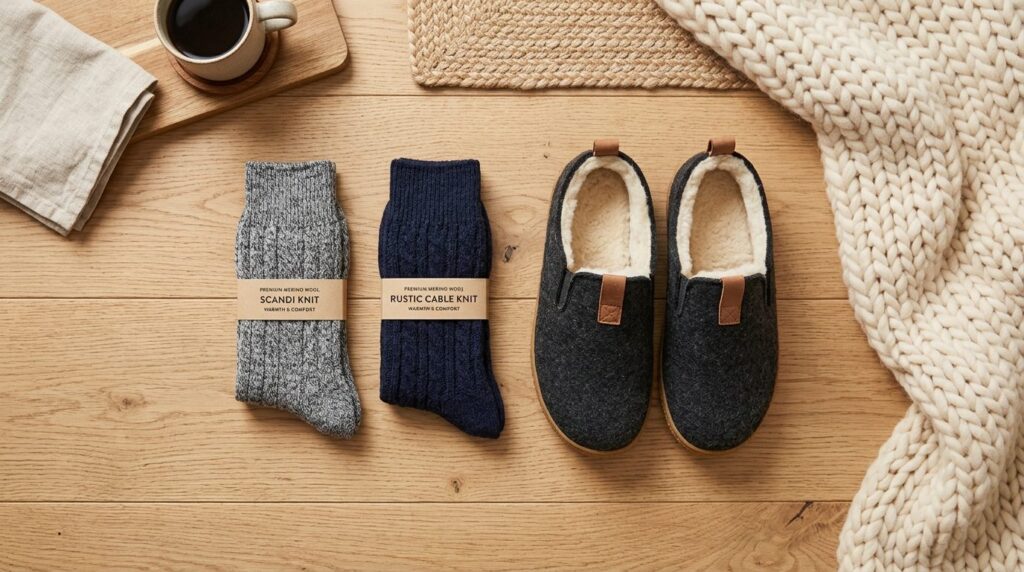 Flat lay product comparison photography showing premium men